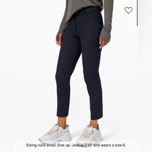 Black Lululemon City Sleek 5 Pocket 7/8 Pant